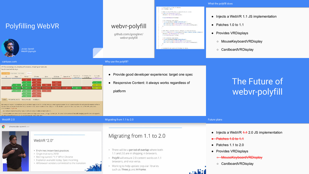 Slides for Polyfilling WebVR