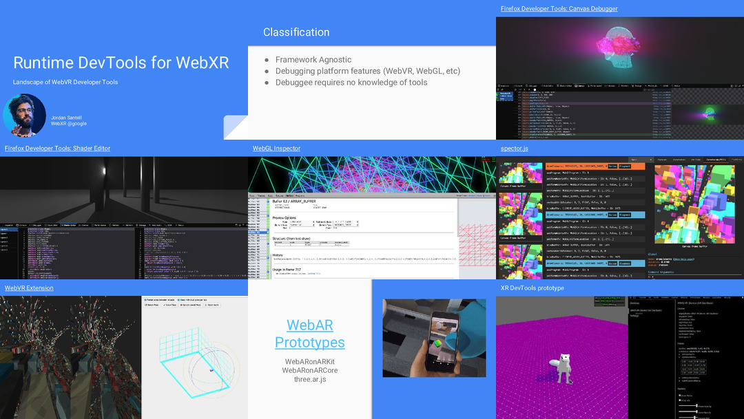 Slides for Runtime Developer Tools for WebXR