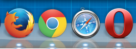 Several browser icons